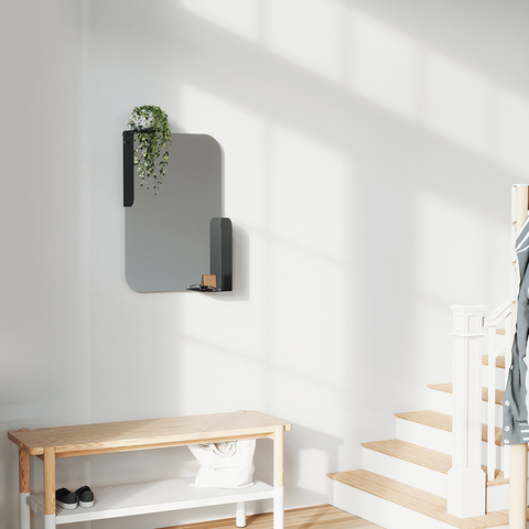 Зеркало Alcove 52 x 13 x 77 черный