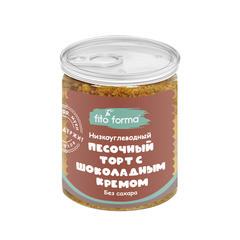 Песочный торт без сахара с шоколадным кремом 150 г