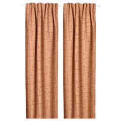 Комплект штор IKEA LONNSTAVMAL, Кирпичный, 145х250 см, 2 шт