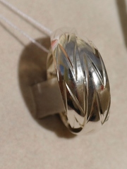Конго 2,5 см. с узором (серьги из серебра)