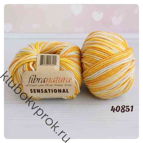 FIBRA NATURA SENSATIONAL 40851, Оранжевый меланж