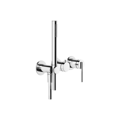 Gessi Ingranaggio 63545#031 Смеситель встраиваемый, однорычажный, с переключателем на 2 положения, держатель с подводом воды, ручн душ, шланг 1500 мм, цвет хром фото