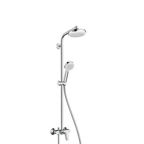 Hansgrohe Crometta 27266400 Душевая система внешнего монтажа со смесителем 109,9 см с верхней лейкой 18х18 см