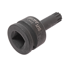 JTC-1562 - Головка для демонтажа ступицы с насадкой 3/4" М18 SPLINE L=88мм (VW AUDI) ударная задней полуоси JTC -  
  Специально предназначена для снятия/установки болтов задней полуоси.
  Применение: Фольксваген (Volkswagen), Ауди (Audi).   
  Длина: 88 мм.
  Количество в оптовой упаковке: 50 шт.  
  Габаритные размеры: 95/50/50 мм. (Д/Ш/В) 
  Вес: 418 гр.