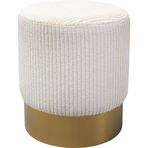 Фото: Пуф Cherry Beige Cord Brass Ø35 см - основной вид