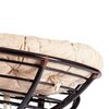 Кресло Папасан (PAPASAN 23/01 W /с подушкой и ремешками/ (Antique brown (античный черно-коричневый)