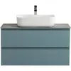 BelBagno KRAFT-900-2C-SO-AO База под раковину подвесная с фрезерованными ручками по всей длине фасада с двумя выкат. ящ., Голубой Мат., 900x455x500