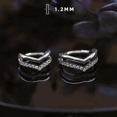 Кликер Cuff Double Drop Crystal 1.2мм