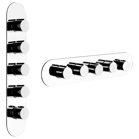 Gessi Tondo Welliness 43068#031 Внешняя часть встраиваем. термостатического смесителя , подкл на 3/4,с гориз/вертик установкой на 4 выхода, цвет хром