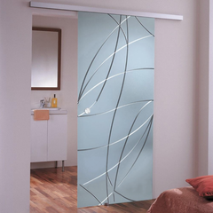Купить Межкомнатная раздвижная стеклянная дверь Аврора стекло бесцветное матовое