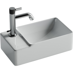 Ceramica Nova Element CN5046 Умывальник подвесной прямоугольный (чаша справа, отверстие под смеситель слева), 39.5x22, цвет: белый фото