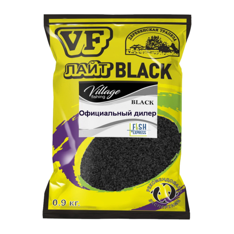 VF Карась ЛАЙТ BLACK (ЧЕСНОК) 0,9 кг/ 10 шт/уп. цвет прикормки чёрный