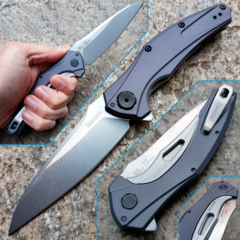 Фото Нож складной Bareknuckle - Kershaw 7777, сталь Sandvik 14C28N, рукоять серый анодированный алюминий