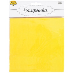 Салфетки однотонные, Желтый, 33 см, 12 шт.