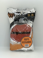 VF Карп (клубника) ЭТАЛОН 0,9кг/10шт/уп цвет прикормки красный