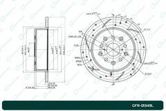 Диск тормозной перфорированный G-brake GFR-01349L левый