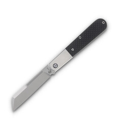 Фото Складной нож Queen Cutlery Large Sheepsfoot Barlow, сталь M390, рукоять карбон, черный