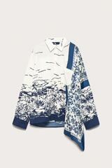 ZARA РУБАШКА СВОБОДНОГО КРОЯ C ПРИНТОМ — LIMITED EDITION, С ПРИНТОМ