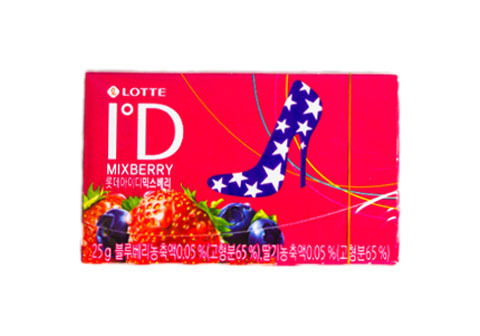Жевательная резинка ID Mixberry ягодный микс без сахара, 25г