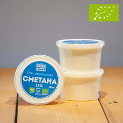 Сметана 25% органическая, "История в Богимово", 220 г