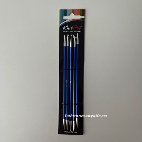 KnitPro Zing чулочные спицы 4 мм/15 см. арт. 47009