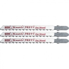 Полотна для эл.лобзика по дереву, 3 шт, T101BF, 75 x 2.5 мм, Bimetal Matrix Professional, 78211