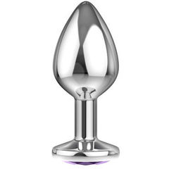 Анальная пробка Lola Toys Diamond Sparkle Small серебро_фиолетовый