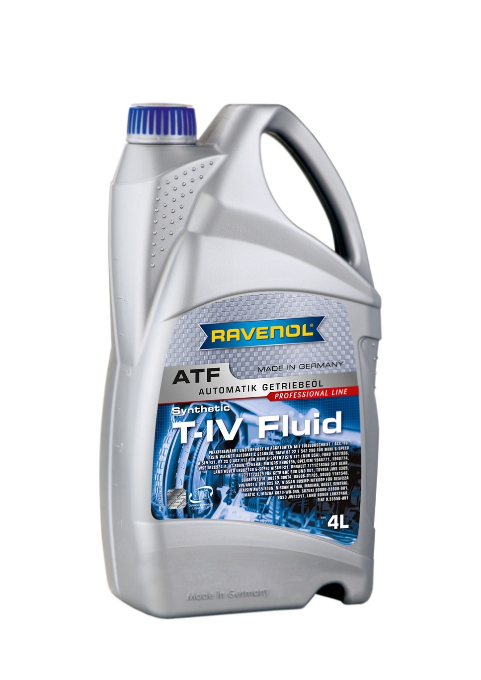 Масло трансмиссионное Ravenol ATF T-IV Fluid синтетическое 4 л
