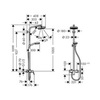Hansgrohe Crometta 27266400 Душевая система внешнего монтажа со смесителем 109,9 см с верхней лейкой 18х18 см