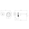 Gessi Anello 63383#149 Смеситель настенный, с изливом 194-214 мм, цвет Finox Brushed Nickel (внешняя часть)