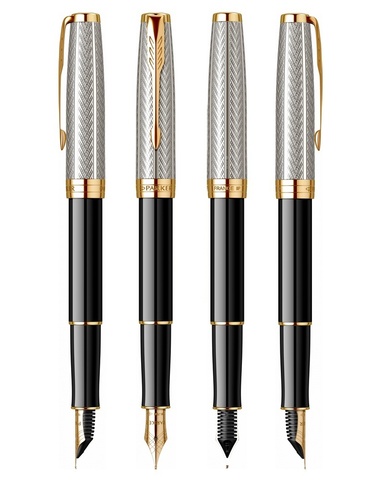 Ручка перьевая Parker Sonnet Royal Fougère SE19 Black & Silver GT (2107110)