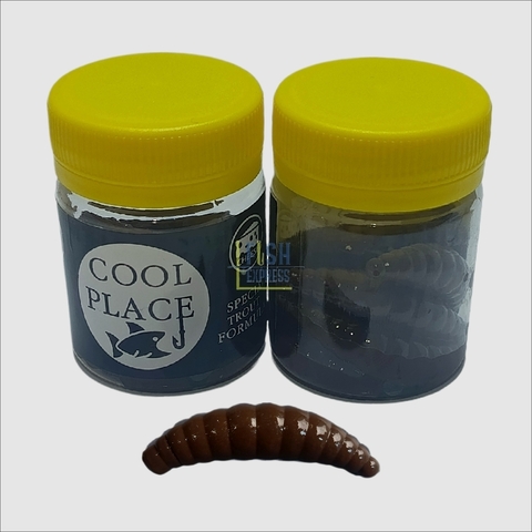Форелевая силиконовая приманка COOL PLACE MAGGOT 1.6 цвет КОРИЧНЕВЫЙ СЫР продажа от 2шт