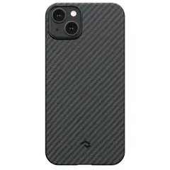 Чехол из арамидного волокна с поддержкой MagSafe PITAKA MagEZ Case 4 1500D для iPhone 15 Plus, Black / Grey Twill (Cаржевое переплетение)