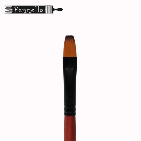 кисть Pennello синтетика плоская №8 короткая ручка