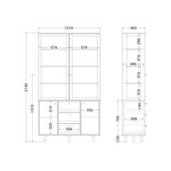 Буфет TW185 сланец