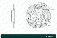 Диск тормозной перфорированный вентилируемый G-brake GFR-21011L левый