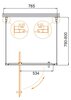 Cezares MOLVENO-BA2-90/80-C-CR-IV Душевой уголок, цвет: хром