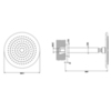Gessi Goccia 33762#279 Верхний душ с кронштейном, белый