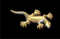 Силиконовый молд № 538 Ящерица правая малая