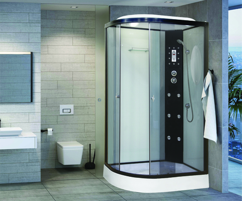 Душевая кабина Niagara Ultra NG-1903-01R (120х80х220) низкий поддон(16см),черный,стекло тонированное,4 места