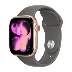 Умные часы Apple Watch Series 11 GPS, 42mm, Rose Gold Aluminium Case with Stone Gray Sport Band, M/L