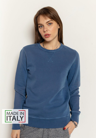 Свитшот Bowery NYC однотонный Vintage Natural Blue