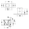 Duravit White Tulip 2001090000 Унитаз напольный 370х580х420 мм, безободковый, слив в стену, цвет: белый