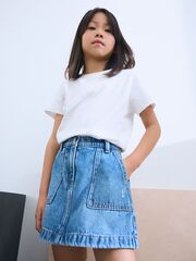 Юбка джинсовая с карманами для девочки Next AD0-178, Синий