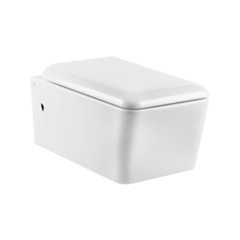 Gessi 37573#518 Унитаз подвесной 558х362 мм., в комплекте с крышкой-сиденьем с механизмом Soft Close, фурнитура хром, цвет белый глянцевый фото