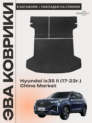 Коврик ЭВА в багажник с накладками на задние сидения для Hyundai ix35 II (17-23г.) China Market