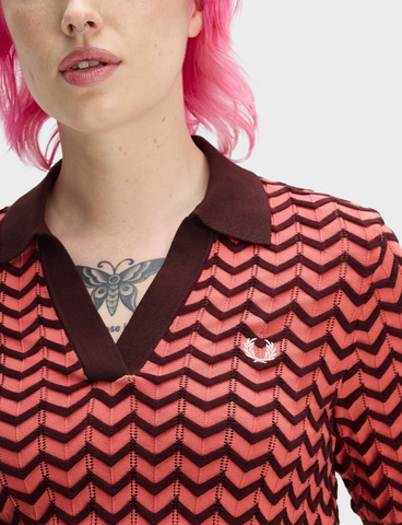Джемпер-поло FRED PERRY Pointelle Knitted Shirt