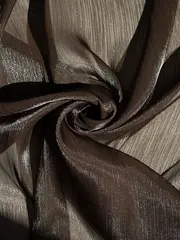 Ткань блузочная крэш, 60 г/м2, 100% п/э, ш. 150 см, коричневый