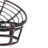 Кресло Папасан (PAPASAN 23/01 W /с подушкой и ремешками/ (Antique brown (античный черно-коричневый)