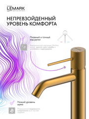 Смеситель для умывальника Lemark LMF-2012S-BRG 